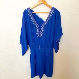 Blue dressy romper